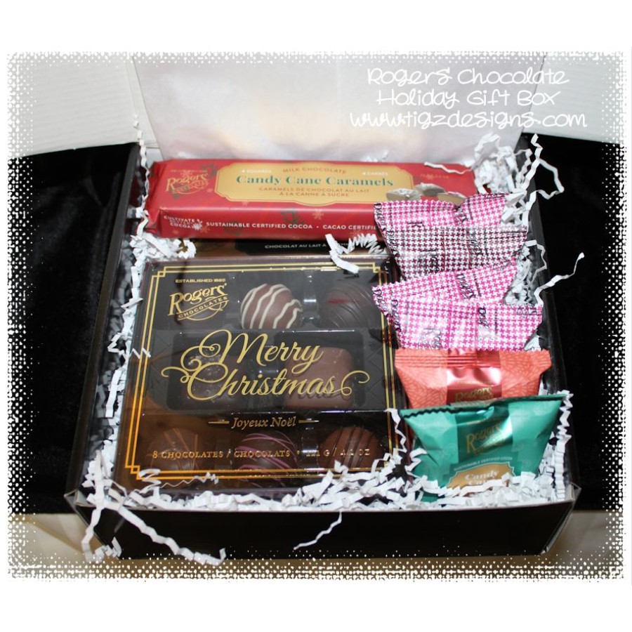Merry Christmas Chocolate Assortment Gift Box Roger's Chocolates